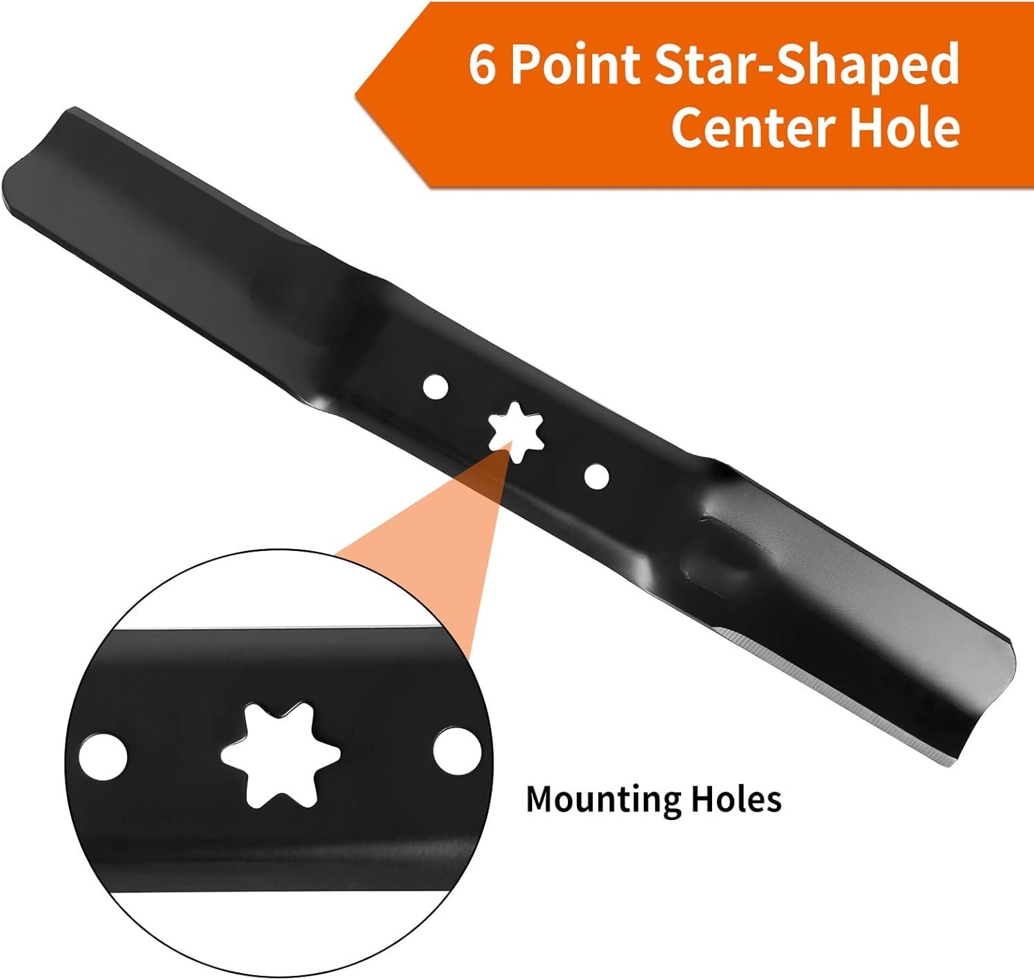 942-05056A Mower Blades Fit for Zero Turn 54" Deck - 742-05056 Medium Lift Blade Compatible with Cub Cad et RZT-L54 XT1 XT2, Troy-Bilt Lawn Tractor, Craftsman 247 Riding Mower - Image 4