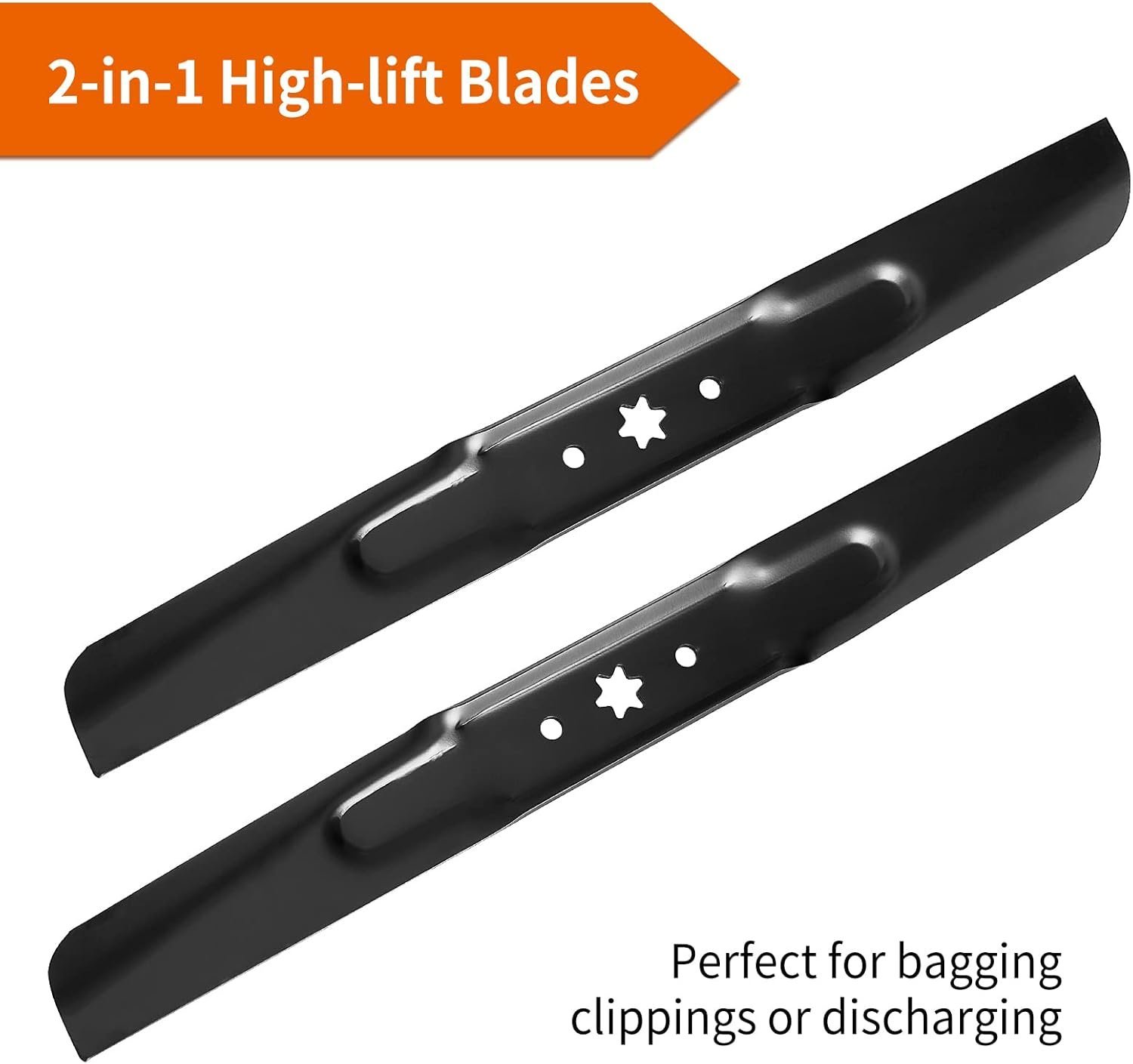 942-04244A Mower Blades Fit for Cub-Cadet 46" Deck, 942-04290 High Lift Blades for Cub Cad et XT1 XT2 LTX1045 1046 Tractor, Craftsman T240 LT2000, Troy Bilt Horse XP Riding Mower, 2 Pack - Image 5